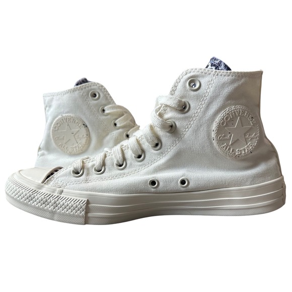Converse Chuck Taylor All‎ Star Hi Jacquard Camo W 9.5 Egret/Slate Lilac Rare - Picture 2 of 6
